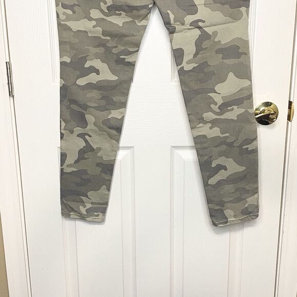 Seven7 Womens Size 12 Utility Ankle Skinny Jeans Green Camo Pockets Stretch - Picture 7 of 10